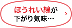 ほうれい線が下がり気味…